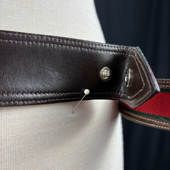 Vintage Gucci canvas and leather belt - Picture 8 of 10